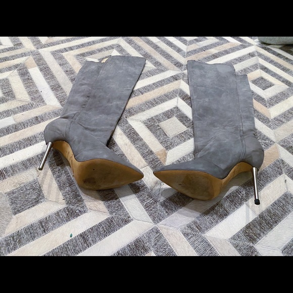 Brian Atwood Suede Over Knee Boots - Picture 4 of 7